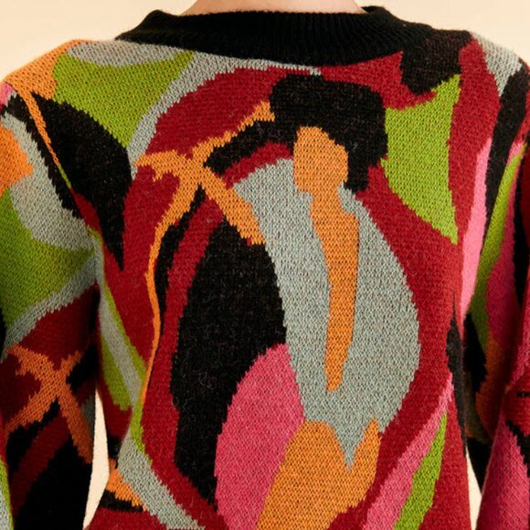 FARM RIO The Multicolor Dance Knit Sweater - Picture 3 of 15